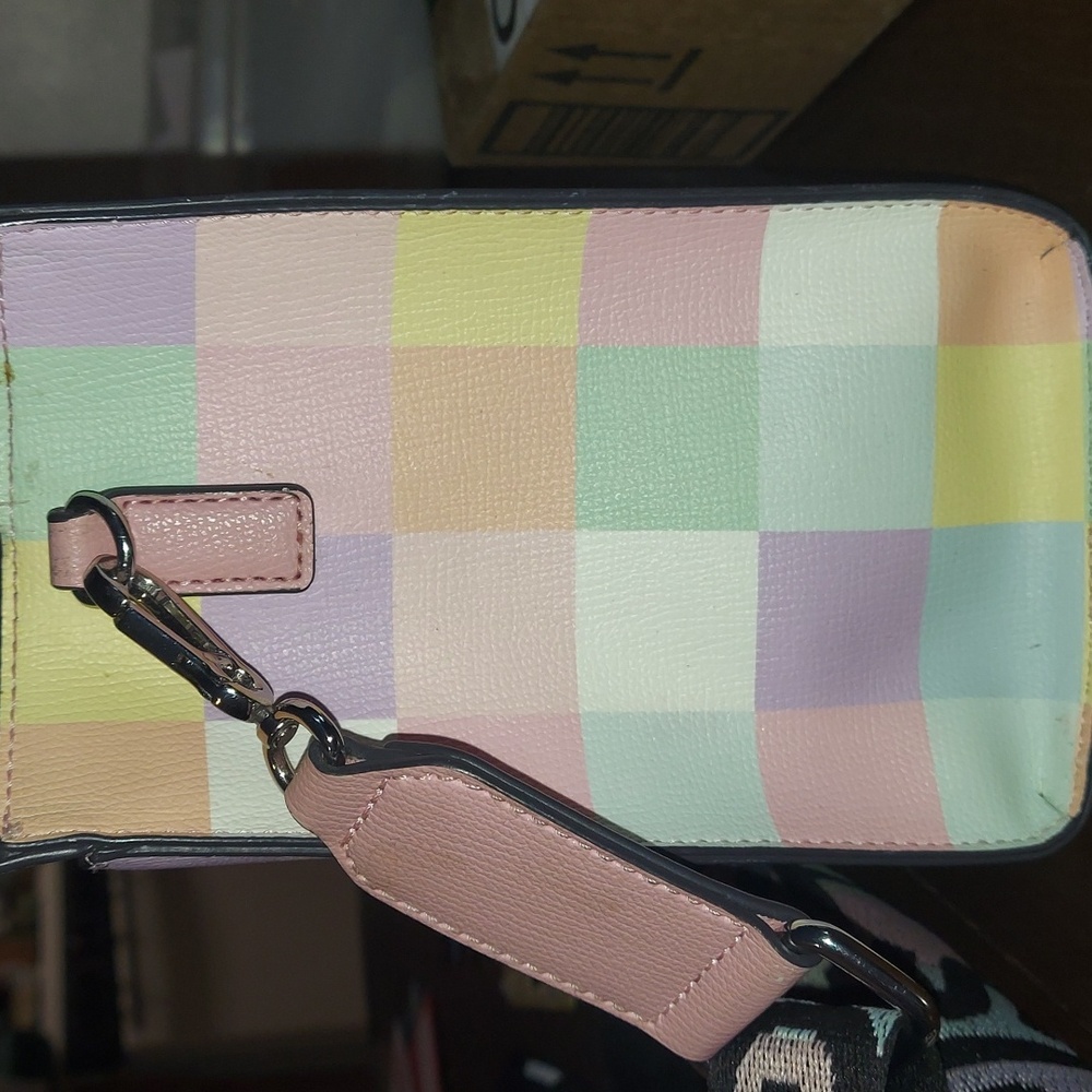 Karl Lagerfeld Crossbody Pastel Checkered Maybelle Bag - Picture 7 of 12